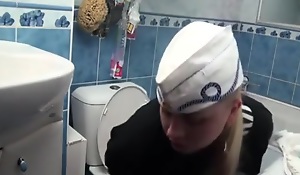 Russian Tolerant pooping on speed a plant