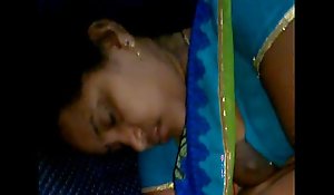 Rajam mallu aunty forget to hook their way blouse after giving milk to copassenger