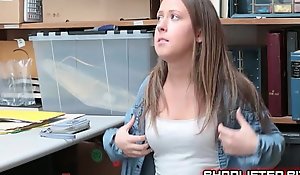 Policeman Exploiting Legal age teenager Shoplyfter Brooke Gladness
